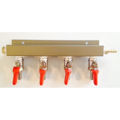 Beer Co2 Nitrogen Gas 4-way Spliter