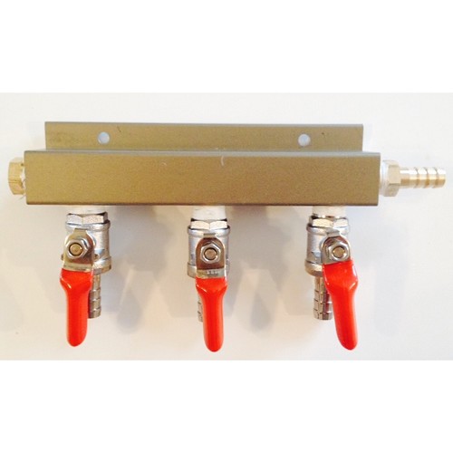 Beer Draft Co2 Nitrogen Gas Regulator 3 way Spliter